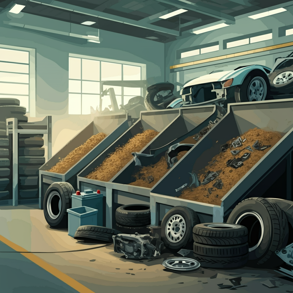 Recycling junk car parts